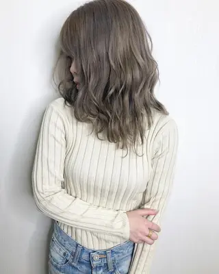 ミディアム カラー 横浜ブリーチムラ直し ハイトーン/ブリーチのヘアスタイル