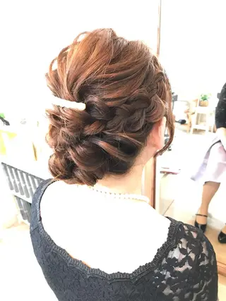 セミロング ヘアアレンジ 早朝✨ヘアセット 着付け/清水玲歌のヘアスタイル