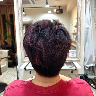 ミディアム カラー パーマ メンズ 💥桜木町メンズ専門 💥ルキのヘアスタイル