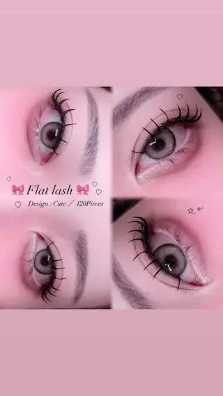 マツエク・マツパ 🎀束感/上下エク/ 𝙍𝙐𝘼 🎀のマツエク・マツパデザイン