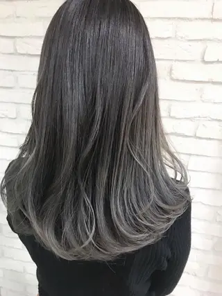 セミロング カラー 横浜🍒ルーツカラー エクステ/RIEのヘアスタイル