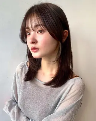 セミロング カラー 🌱小顔ヘア/ボブ ミディアム/双葉🌱のヘアスタイル