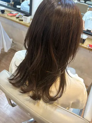 セミロング 韓国ヘアー🇰🇷 MIWAのヘアスタイル