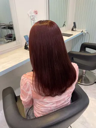 セミロング カラー 🇰🇷韓流暖色ヘア 🍒saaya🍒のヘアスタイル