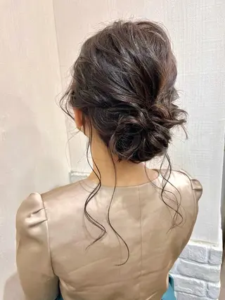 ロング ヘアアレンジ きむえり/髪質改善 /うねり広がり改善のヘアスタイル