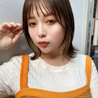 ミディアム カラー 🪭risa 暖色/レイヤー🪭のヘアスタイル