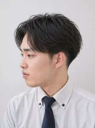 ミディアム 加藤 颯のヘアスタイル