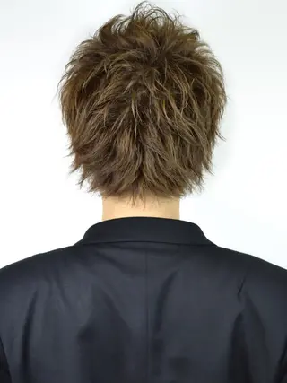 ショート カラー パーマ メンズ Livingu youのヘアスタイル