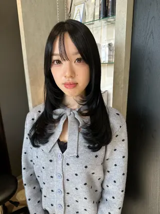 ロング ヘアアレンジ AYAKASA 暖色カラー/レイヤーのヘアスタイル