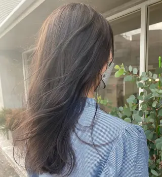 ロング カラー パーマ ヘアアレンジ 押切 響 のヘアスタイル