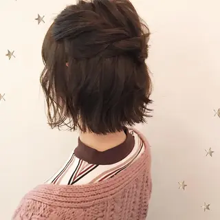ミディアム ヘアアレンジ 市川 千夏のヘアスタイル