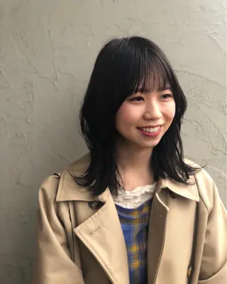 ミディアム 菊池 幹のヘアスタイル