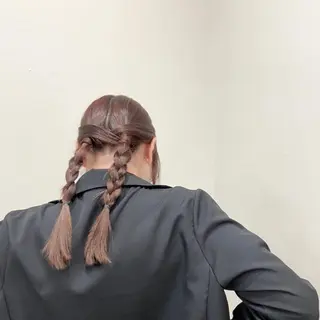 セミロング ヘアアレンジ ワタナベ リリコのヘアスタイル