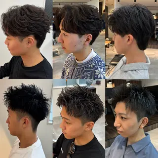 メンズ 保立/フェザーパーマ /メンズカット千葉のヘアスタイル