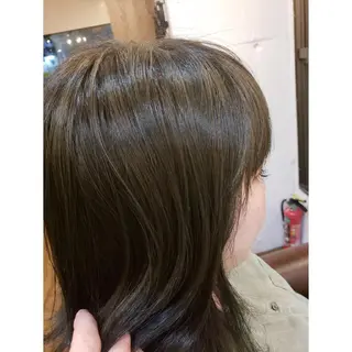 カラー ロング 饒平名 知也のヘアスタイル