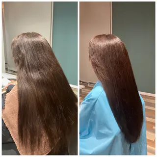 ロング カラー 坂本 明子のヘアスタイル