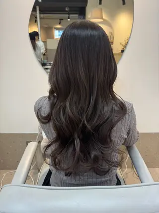 ロング カラー Cara Fukuoka 薬院駅前店所属・透明うる艶カラー🫧 ココロのヘアスタイル