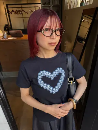 ミディアム カラー fubuki🪷 似合わせカットカラーのヘアスタイル