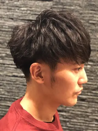 ミディアム パーマ ヘアアレンジ メンズ ヒロ銀座　御茶ノ水店所属・澤 谷のヘアスタイル