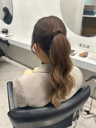 ロング ヘアアレンジ 🌷HARU 暖色/ヘアセット🫧のヘアスタイル