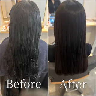 セミロング パーマ １日１名限定募集✨✨ 髪質改善ストレートのヘアスタイル
