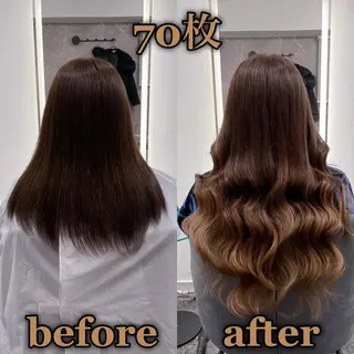 ロング KOSEI シールエクステのヘアスタイル