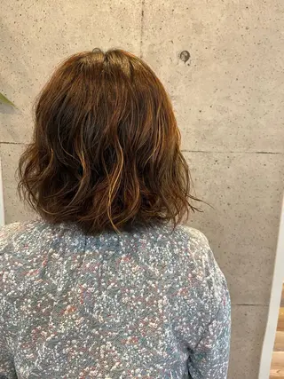 ミディアム カラー パーマ ヘアアレンジ キッズ 似合わせhair🌼 misakiのヘアスタイル