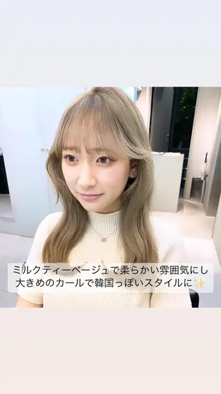 セミロング カラー 艶髪と透明感を ‼️/若林のヘアスタイル