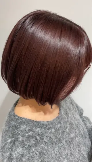 ショート 韓国風レイヤーカラー ライムのヘアスタイル