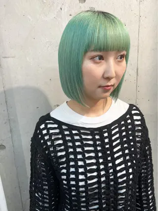 ミディアム カラー ヘアアレンジ lani ブリーチ /ダブルカラーのヘアスタイル