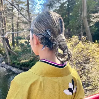 セミロング ヘアアレンジ 𝙎𝙚𝙞𝙧𝙖 ☆カット/パーマのヘアスタイル
