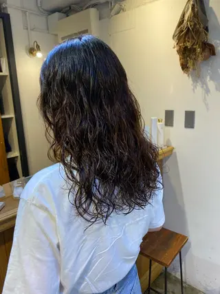 パーマ ショート/ボブ/顔周 りレイヤー/RINAのヘアスタイル