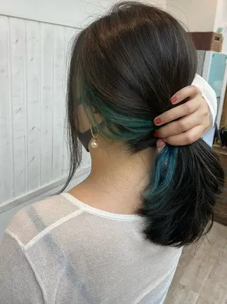 ミディアム ☀️透明感color KURO☀️のヘアスタイル