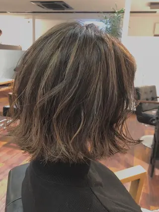 ミディアム カラー a rikaのヘアスタイル