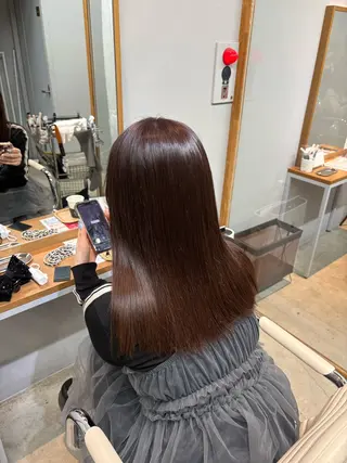 ミディアム カラー 坂 美来乃のヘアスタイル