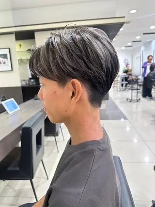 メンズ レイヤー 艶々カラーのヘアスタイル