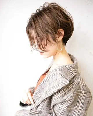 ショート 顔周りの垢抜けヘア 立山愛梨のヘアスタイル