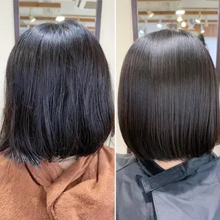 ミディアム パーマ 縮毛矯正/山根勇平 /完全マンツーマンのヘアスタイル