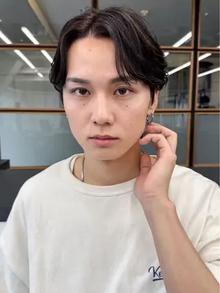 メンズ 韓国風パーマ特化 篠崎優也翔のヘアスタイル