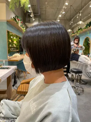 ショート 縮毛矯正 髪質改善 韓国風レイヤー 吉田のヘアスタイル