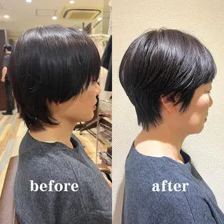 ショート レイヤー/似合わせ カット横川夕華🫧のヘアスタイル