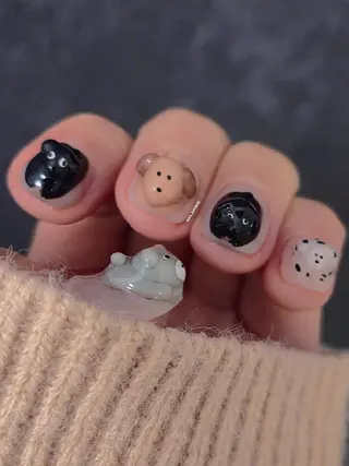 ネイル 3dパーツ/流行り 👧shushu❤️のネイルデザイン