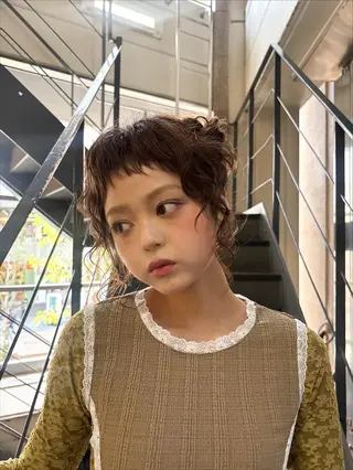 パーマ 艶髪໒꒱／透明感 カラー🍀_そら🪽のヘアスタイル