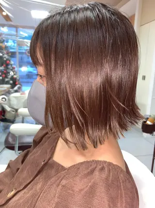 ショート カラー パーマ 髪質改善/縮毛矯正 /レイヤー岡部のヘアスタイル