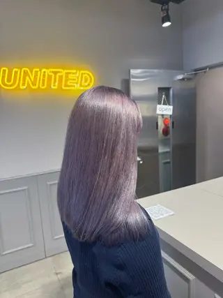 セミロング カラー ヘアアレンジ Over hair_ misakiのヘアスタイル