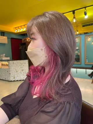 ロング カラー 末石 智のヘアスタイル
