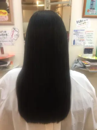 ロング 縮毛矯正モデル募集中 美容室HATSUのヘアスタイル