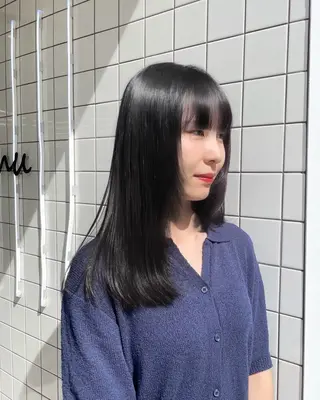 セミロング カラー パーマ ヘアアレンジ メンズ mona/ ストレートスタイル✨のヘアスタイル