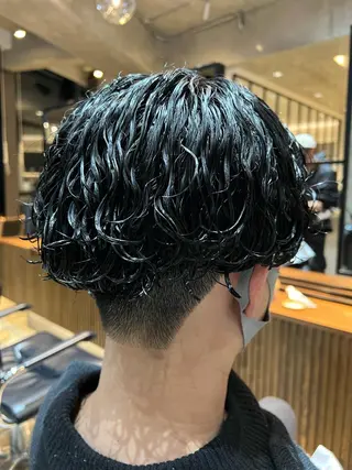 ショート パーマ メンズ 波巻きスパイラルパー マ/シャドウパーマ駿のヘアスタイル