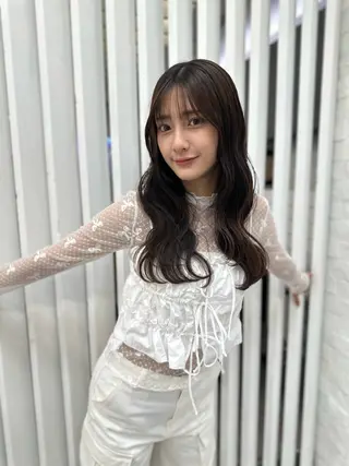 セミロング 前髪顔まわりカット 🌈中村海聖のヘアスタイル